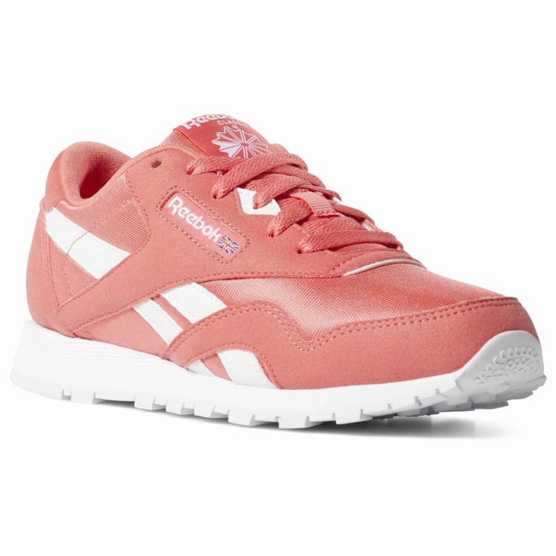 Reebok Classic Nylon Tenisky Chlapcenske - Svetlo Ruzove/Biele UQ4589DN